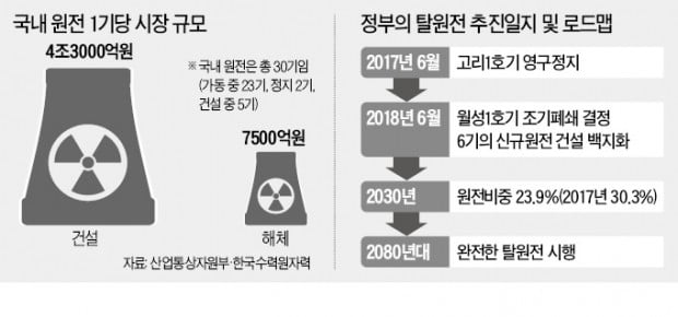 원전해체가 미래 먹거리?…"시장 규모 2兆 불과"