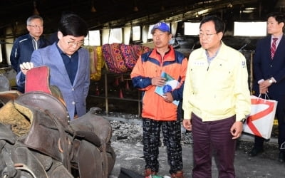 김낙순 한국마사회장, 강원도 산불 피해 말산업 현장 방문