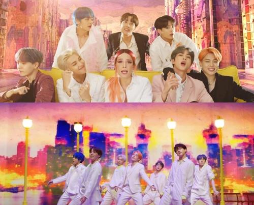 방탄소년단, 美 SNL서 첫 컴백무대…에마 스톤 소개에 '열광'