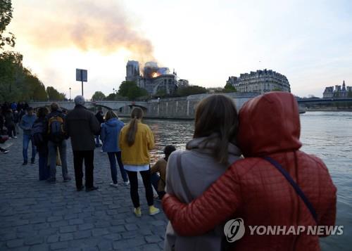 관람객 입장 직전 울린 경보…믿기지 않는 노트르담 화재 순간