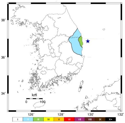 울진 앞바다에서 규모 3.8 지진…올들어 세 번째 큰 규모