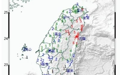 대만 화롄서 규모 6.1 지진…대만 전역 '흔들'
