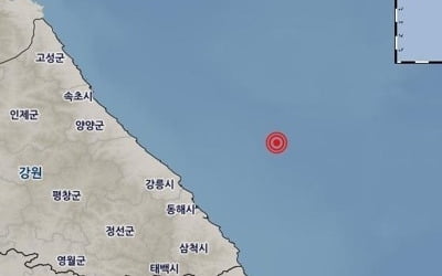 동해시 북동쪽 54km 해역 규모 4.3 지진…서울서도 감지