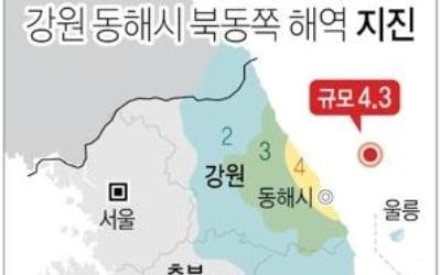 행안부 "강원 동해 지진 인명피해 없어"…감지신고 135건