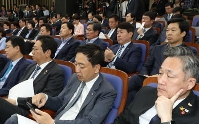 與, 40분만에 '일사천리' 만장일치 추인…한국당 '강온' 압박