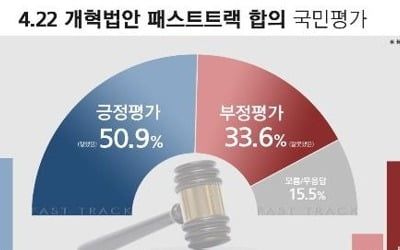 패스트트랙 합의 '잘했다' 51% vs '잘못했다' 34%[리얼미터]