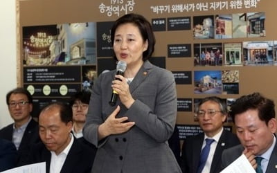 대구 방문 박영선 "전통시장 변화에 지원 아끼지 않을 것"