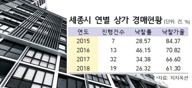 [집코노미] 세종시 상가 3분의 1토막 '추락'…경매 낙찰 전무