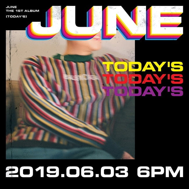 싱어송라이터 준(JUNE), 첫 번째 정규 앨범 Today’s 6월 3일 발매