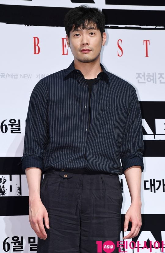 배우 최다니엘이 30일 오전 서울 신사동 압구정 CGV에서 열린 영화 ‘비스트’ 제작보고회에 참석하고 있다.