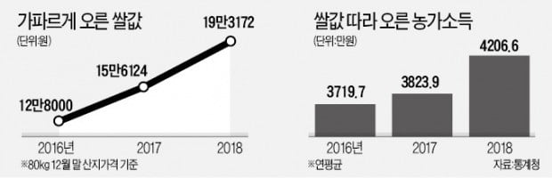 세금으로 올린 쌀값 덕에…농가소득 확 늘었다