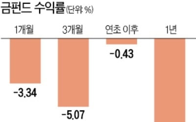 달러 강세에…金펀드 수익률 '뚝'