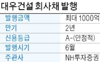 대우건설, 6년 만에 공모 회사채 발행