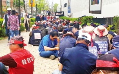 민주노총 - 한국노총, 공사장 '밥그릇 싸움' 한달째…개포재건축 현장은 '쑥대밭'