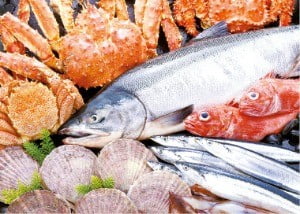구시로에선 다양한 해산물 요리를 맛볼 수 있다.  