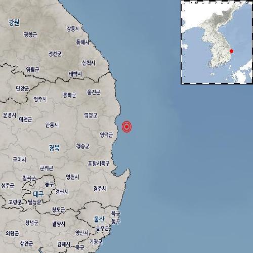 경북 영덕 북동쪽서 규모 2.1 지진…"피해 없을 듯"
