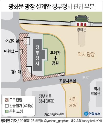 '광화문광장 설계안 충돌' 서울시·행안부 "큰 틀에서 합의"