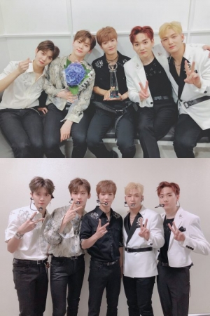 뉴이스트, 공중파 첫 1위 트로피…매일 써 내려가는 &#39;新 기록&#39;