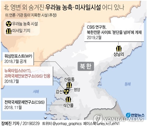 트럼프 "북한 핵시설 5곳"…영변 外 시설 더 있나