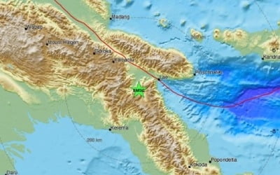 파푸아뉴기니서 규모 7.2 강진…"아직 피해 신고 없어"