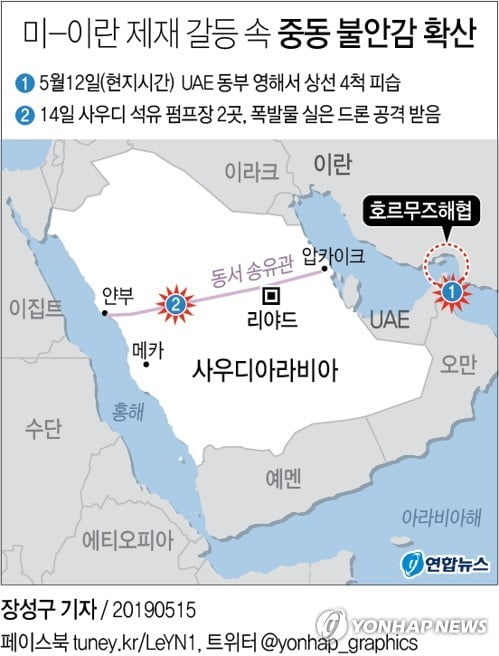 유조선 공격받은 사우디, 아랍권 긴급정상회의 소집