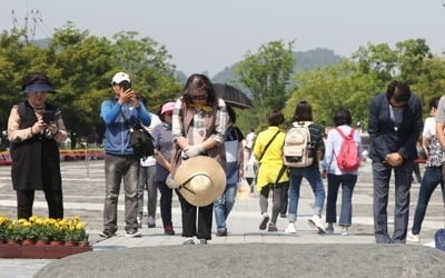 봉하로 향하는 긴 행렬…아침부터 盧 전 대통령 추모 열기