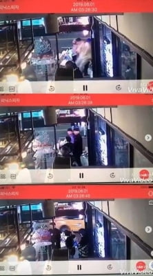 스윙스, 피자집 간판 파손 범인 CCTV 공개 "허다한 일, 어설프게 돈 뜯어내려…"