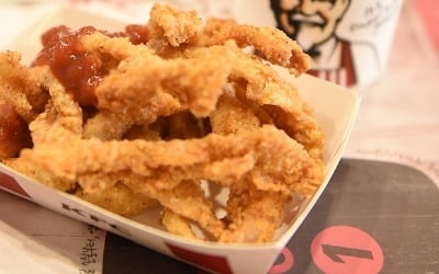 KFC '닭껍질튀김' 먹어보니 "맥주 안주로 딱…맛 보면 기절"