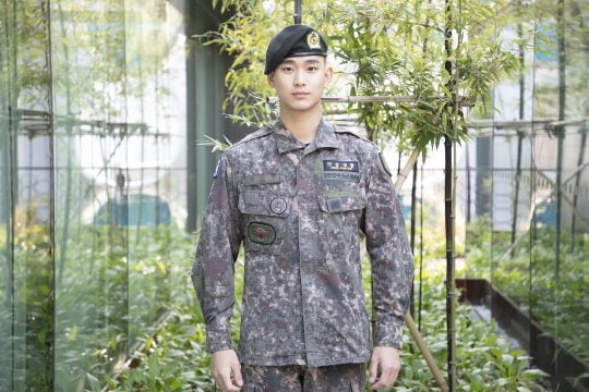 군 복무 중인 배우 김수현. /사진제공=키이스트