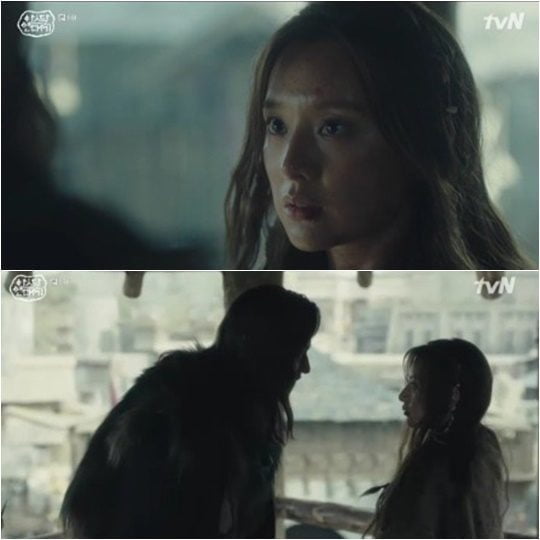 16일 방영된 tvN 드라마 ‘아스달 연대기’ 방송화면.