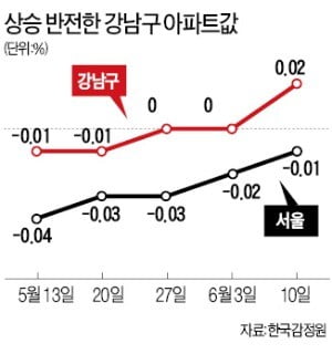 강남구 아파트값 8개월 만에 반등…은마·대치 등 재건축 '전고점 회복'