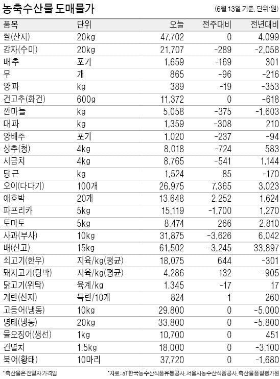 출하량 늘어나는 수박 가격, 지난달보다 29% 떨어져