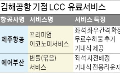 유료서비스 늘리는 김해공항發 LCC