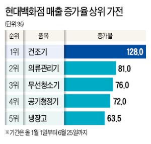 백화점 가전매장의 부활…다이슨 청소기·LG 스타일러의 힘