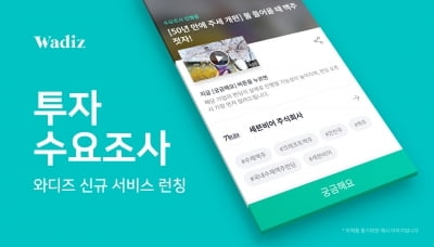 와디즈, 투자 수요조사 서비스 론칭