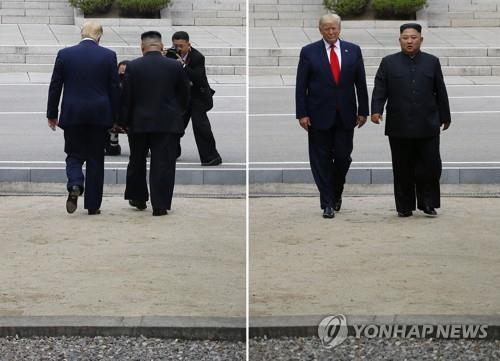 美대통령 처음으로 북한 땅 밟다…남북미 정상 사상 첫 3자 회동(종합2보)