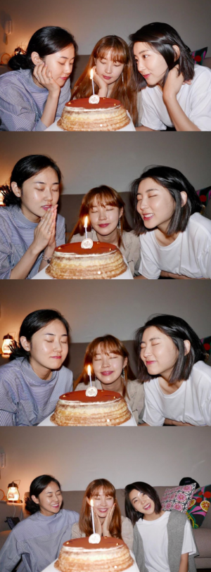 허가윤·전지윤·권소현, 포미닛 우정…10주년 기념 사진 大방출