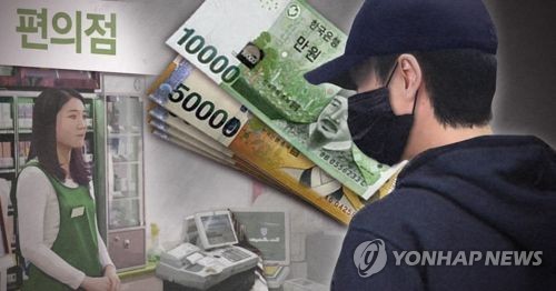 외국인 추정 복면 2명 전북 부안 편의점서 100만원 털어 도주