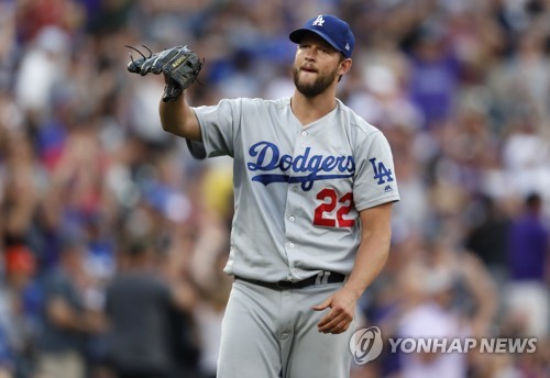 커쇼도 7이닝 5실점…MLB 다저스, 쿠어스필드서 2연패