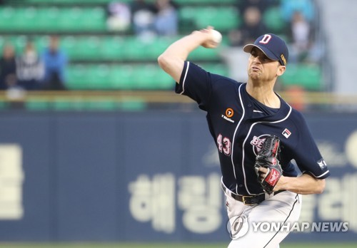 두산 후랭코프, 2군서 2⅔이닝 무실점…28일 롯데 상대 복귀전