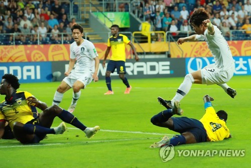 [U20월드컵] 최준 결승골 한국, 에콰도르 꺾고 역대 첫 결승행 '역사'