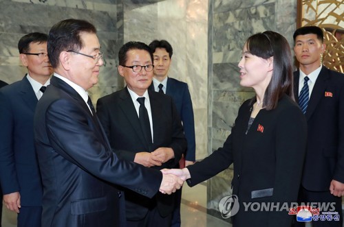 靑 "김여정 통한 조의, 北의 남북대화 의지로 해석할 여지 있어"