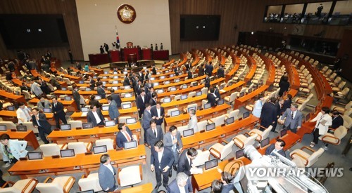 국회, 파행 80일 만에 '반쪽' 가동…한국당, 두시간 만에 합의 번복(종합2보)