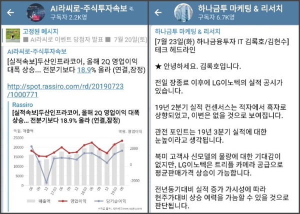 요즘 여의도에서 뜨고 있는 텔레그램 채널 5선