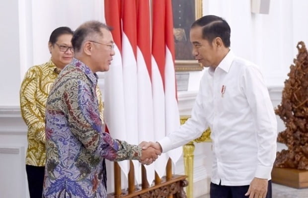 정의선 현대차 수석부회장, 인도네시아 대통령과 협력 논의