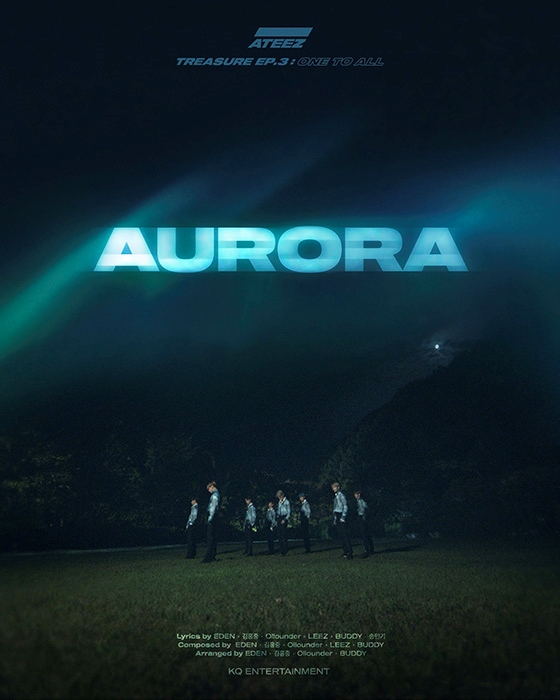 에이티즈, 홍중 작사-작곡 참여한 ‘AURORA’ 뮤직비디오 포스터 공개