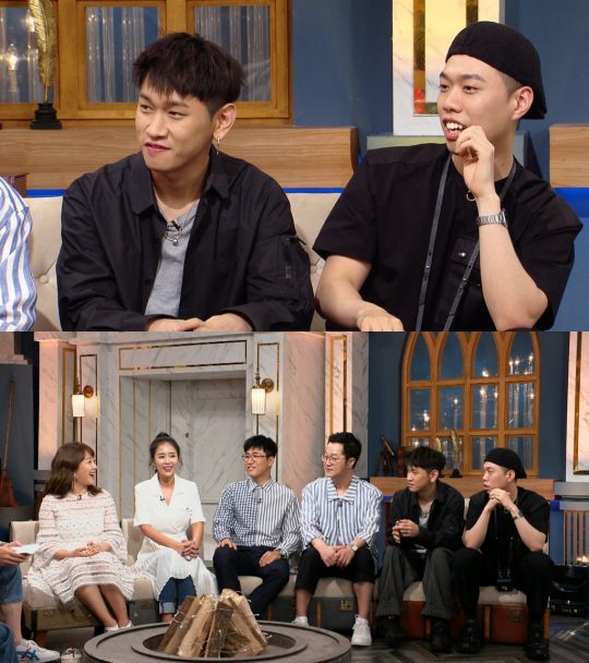 ‘해피투게더4’에 출연한 크러쉬(첫 번째 사진 왼쪽부터), 비와이. /사진제공=KBS2 ‘해피투게더4’