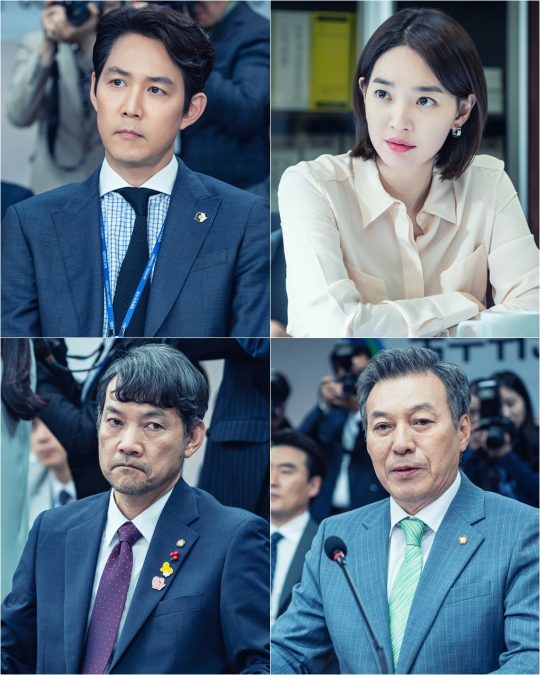 JTBC ‘보좌관’에 출연하는 배우 이정재(왼쪽 위부터 시계방향), 신민아, 김갑수, 정진영. /제공=스튜디오앤뉴