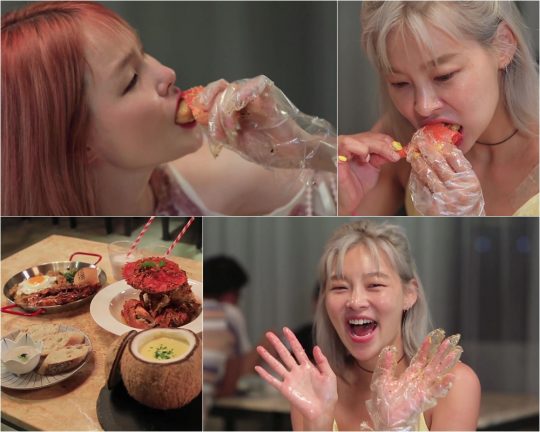 ‘배틀트립’ 송해나·진정선의 해산물 먹방. /사진제공=KBS2 ‘배틀트립’