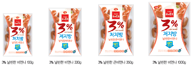 '하이포크 3% 날씬한 햄소시지' 제품